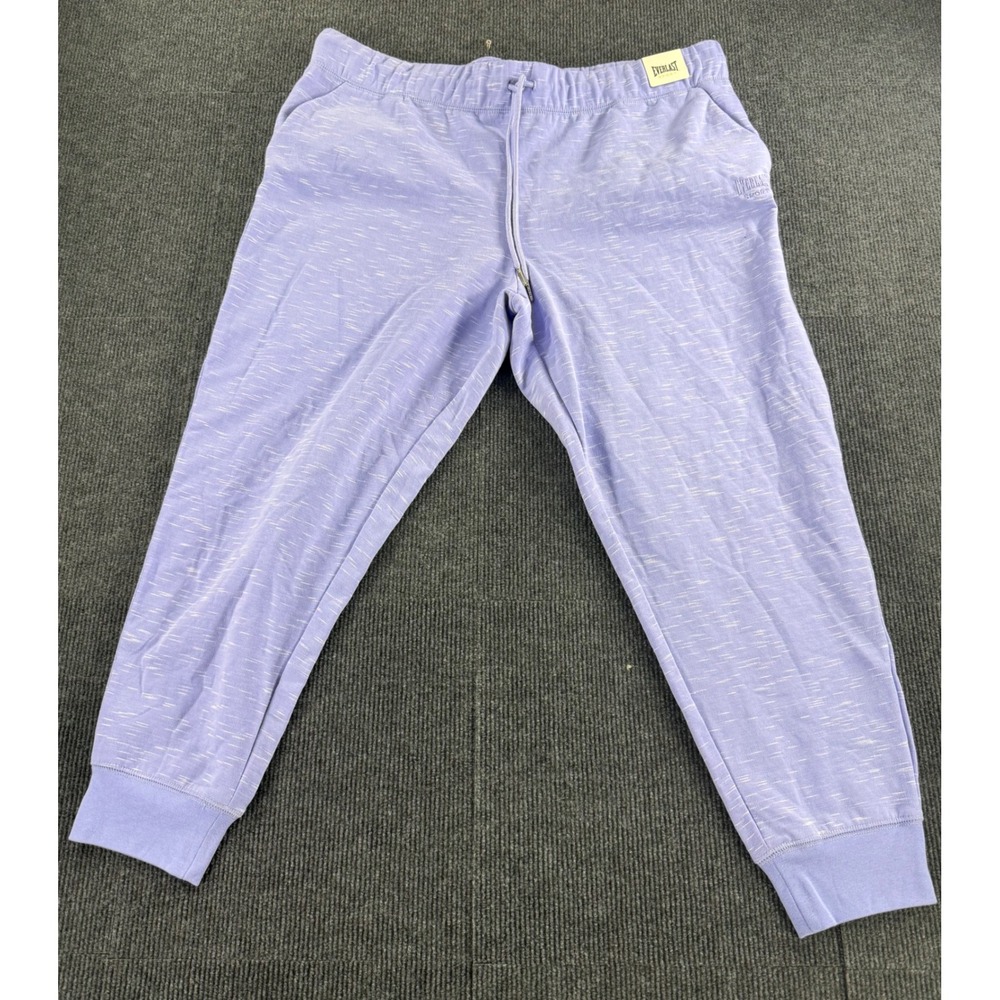 Everlast Sport Womens XL Joggers Purple Space Dye Elastic Waist Sweatpants NWT